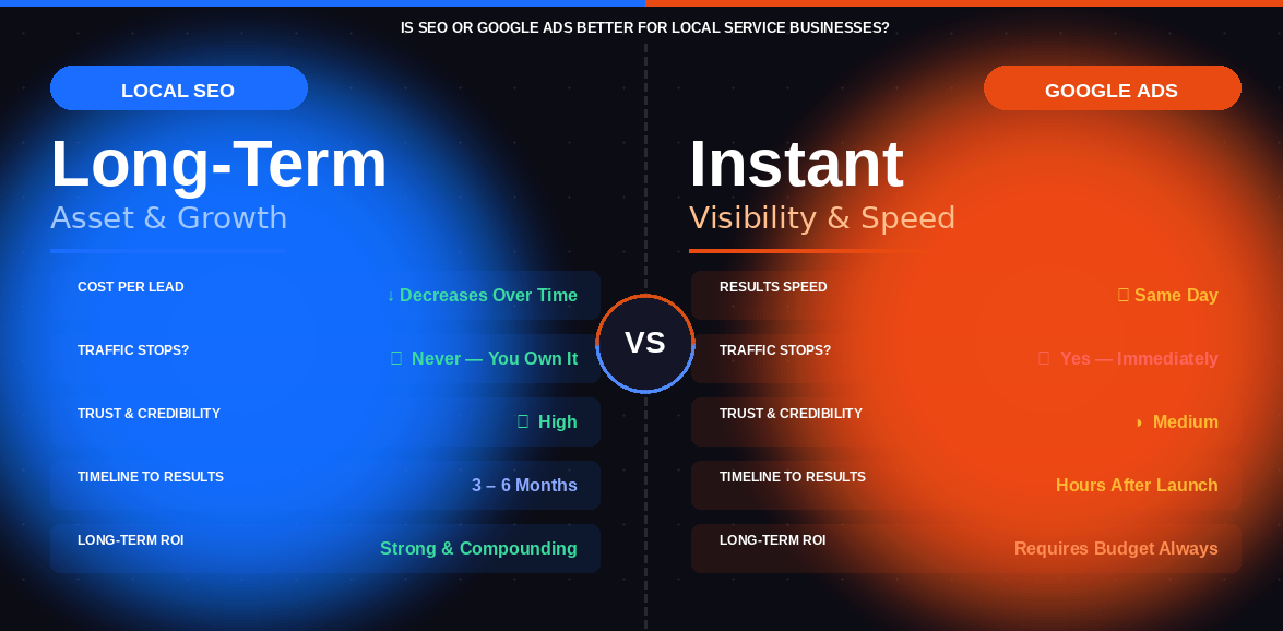 DIFFERENCE BW SEO AND GOOGLE ADS