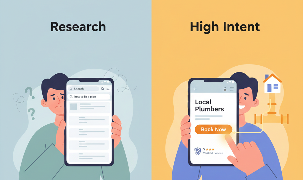 DIFFERENT BETWEEN RESEARCH AND HIGH INTENT COSTUMERS